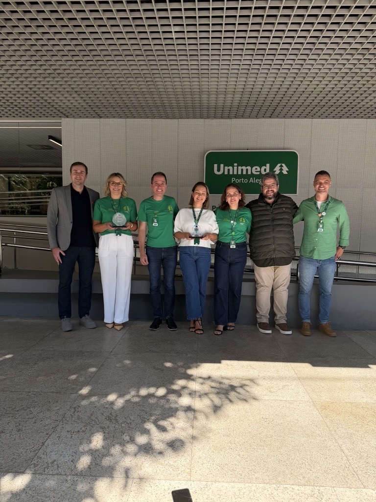 Visita à equipe Unimed Porto Alegre, certificada em saúde mental e patrona do Brigadista Emocional™