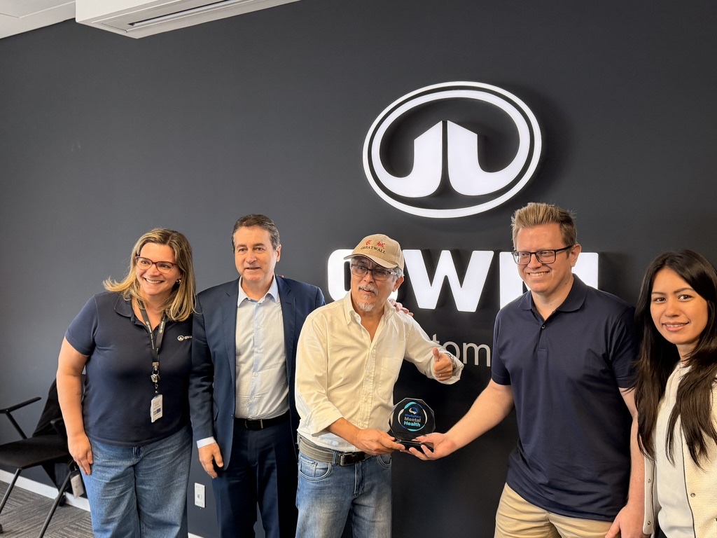 Entrega da certificação em saúde mental para a GWM