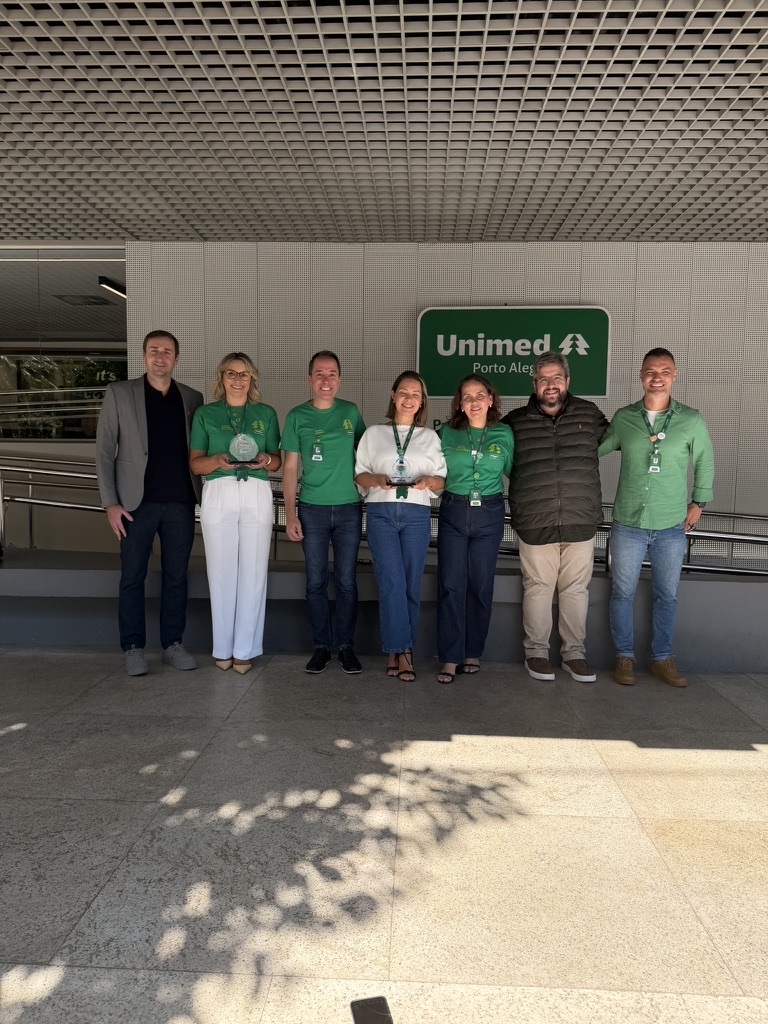 Visita à equipe Unimed Porto Alegre, certificada em saúde mental e patrona do Brigadista Emocional™